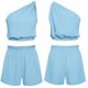 thumbnail image 3 of Pantalones Cortos De Salón Ropa de playa para mujer Trajes de verano de dos piezas que combinan con todo para el verano (Azul L) Cgtredaw para Mujer Azul T S, 3 of 6