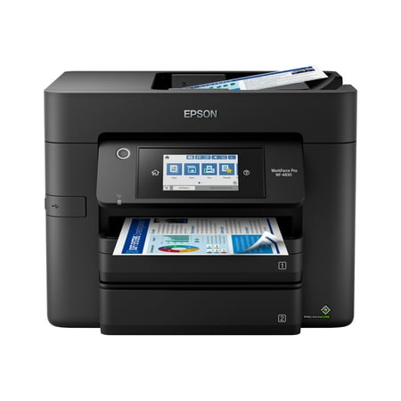 Epson WorkForce Pro WF-4830 Wireless All-in-One Printer with Auto 2-sided Print, Copy, Scan and Fax, 50-page ADF, 500-sheet Paper Capacity, and 4.3" Color Touchscreen