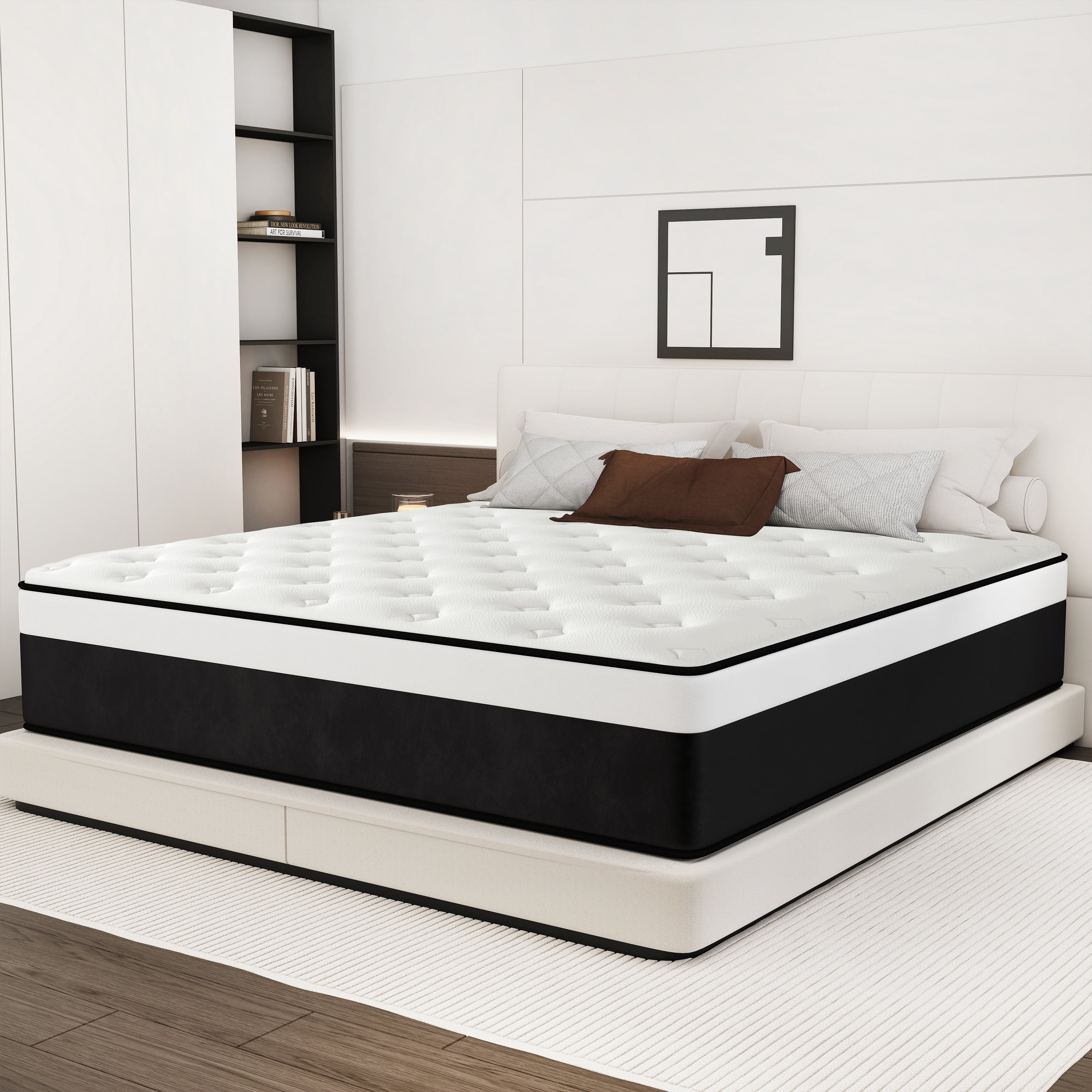 DalisTairy 14 inch Hybrid Mattress in a Box, Gel Memory Foam and Pocket Spring ,Queen Mattress