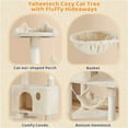 thumbnail image 7 of Yaheetech 64.5in Multi-level Large Cat Tree Condo Tower with Hammock Scratching Posts & Hammock, Beige, 7 of 7