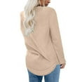 thumbnail image 6 of gakvbuo Plus Size Pullover Sweaters For Women Long Sleeve Sweatshirts Fall Tunic Tops Women's Autumn Winter Solid Round-Neck Pullover Long Sleeve Tops, 6 of 6
