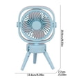 thumbnail image 3 of Tripod Foldable Desk Fan 2 Speed Settings Gradient Light USB Powered Portable Mini Fan Quiet for Home Office Travel by PALIFEUR, 3 of 10