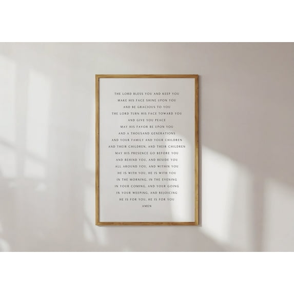 The Blessing Prints May His Favor Be Upon You Poster Wall Decor Canvas Art Prints Painting Picture Artwork Christian Decoration No Frame