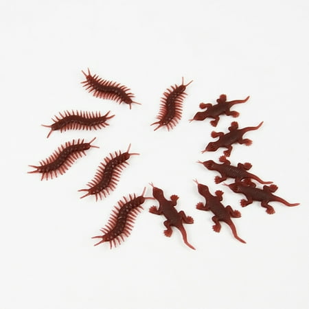 KABOER 12Pcs\/Set Tricky Toy Simulation Fake Centipede Gecko Insects Tricks Scary Prop For Halloween Party Favor