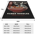 thumbnail image 2 of Ramen Noodles Blanket 80''''x60'''' Skull Relax in a Bowl of Ramen Funny Food Decor Ramen Lover Gifts Soft Cozy Flannel for Couch Sofa All Season for Adults Kids Birthday Christmas Decorations Black, 2 of 6