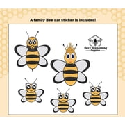 Buzz Beekeeping Supplies Professional Beekeeping Suit and Cowhide Gloves (1 Pair) Self-Supporting Fencing Veil and YKK Metal Zippers - Easily Take On and Off – Bee Family Car Stickers – X-Large