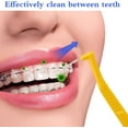thumbnail image 5 of 25 Pcs Interdental Angle Brushes,Reusable Dental Cleaners,Oral Dental Hygiene Brush,Dental Toothpick Floss for Braces,Tooth Cleaning Tool (Multi-Colored), 5 of 5