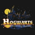 thumbnail image 2 of Men's Harry Potter Hogwarts Illuminating Moon Long Sleeve Shirt Black 2X Large, 2 of 4