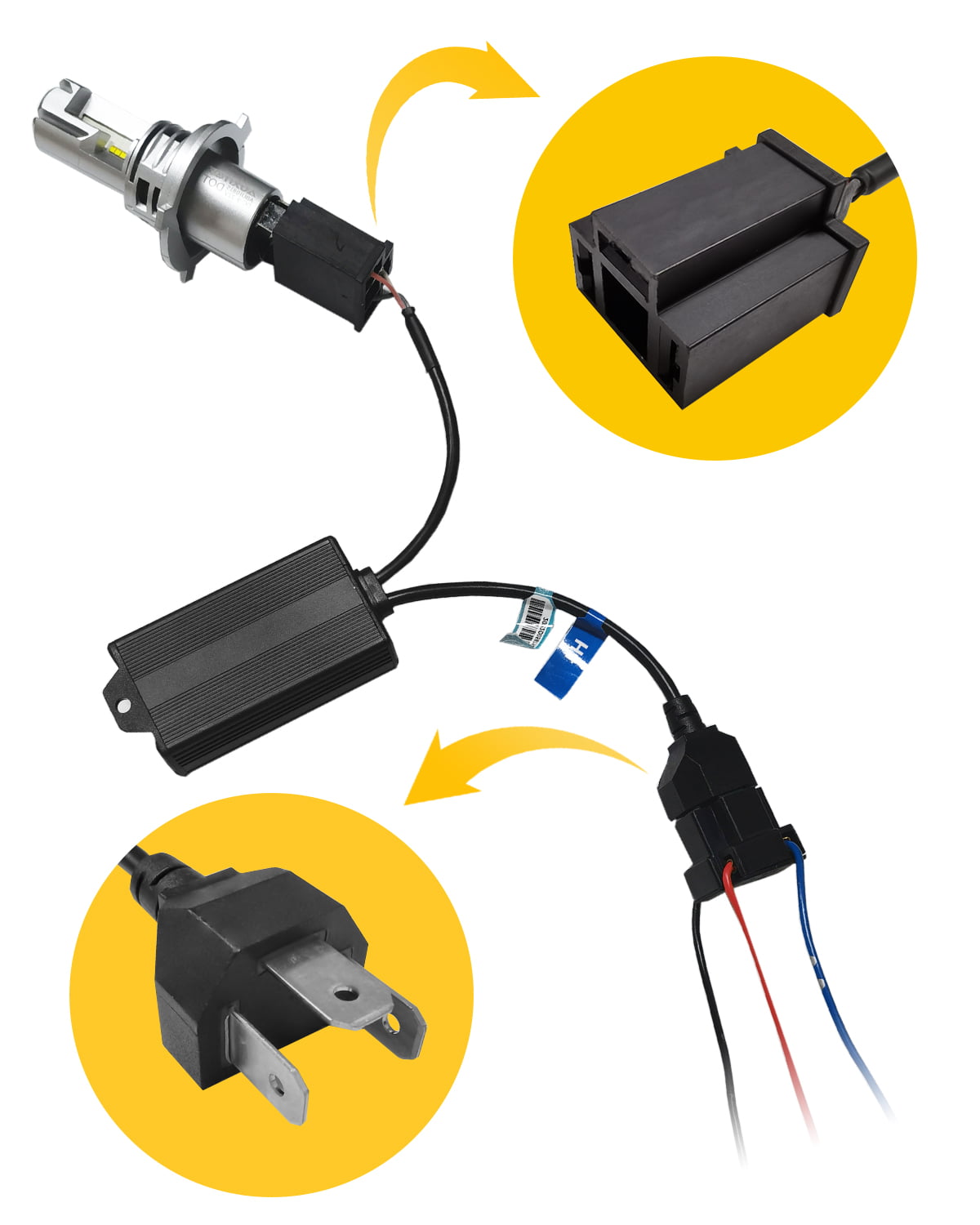 Câble anti-erreur ODB LED H7 2pcs/kit (LS CANBUS H7)