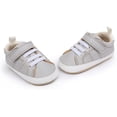 thumbnail image 4 of Baby Girls Boys High Top Canvas Shoes Non Slip Rubber Sole Infant Sneakers Toddler Newborn First Walker Crib Shoes, 4 of 6