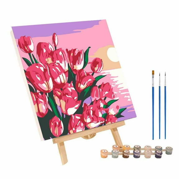 SharkTRUE Child Painting Paint by Numbers Scenery Oil Painting Decorative Pictu/w A8P