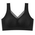 thumbnail image 5 of Bra No Underwire Women Pullover Bra Feature V-Neck T-Shirt Bra Style W-937 Black XXL, 5 of 6