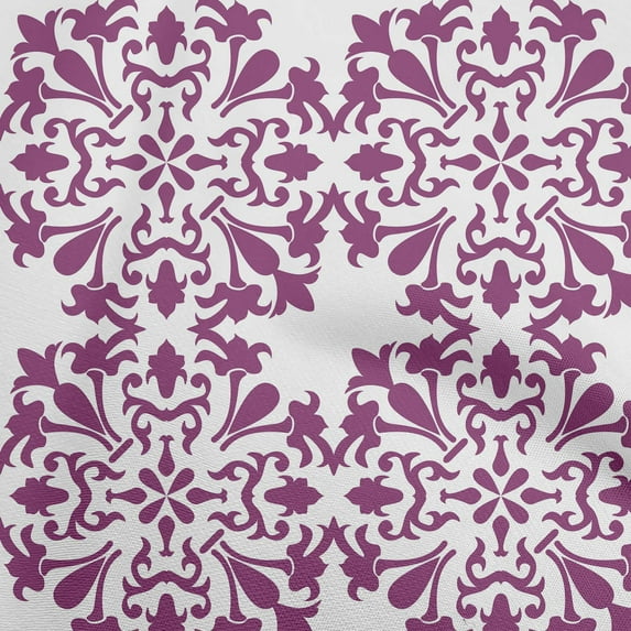 oneOone Cotton Poplin Purple Fabric Asian Mosaic Sewing Fabric By The Yard Printed Diy Clothing Sewing Supplies 56 Inch Wide