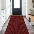 thumbnail image 5 of BESTVUE Runner Rug Outdoor Non Slips Carpet Runners Indoor Utility Area Rugs Mat for Kitchen Hallway Entryway Garage with Rubber Backing Striped Red 4ft x 18ft, 5 of 7