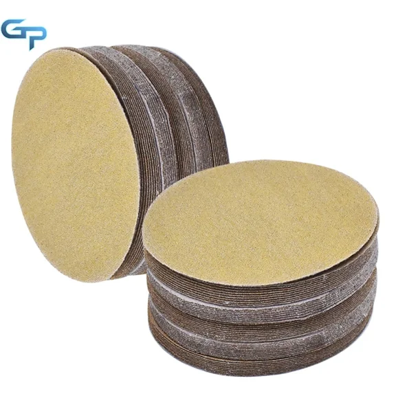 5 Inch No-Hole Sand Paper Hook Loop Pads Sanding Disc Flocking 80 Grit 100 Pack