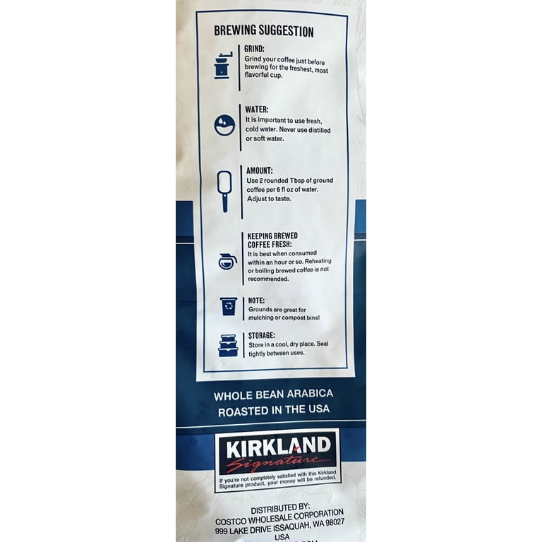 Kirkland Signature Decaf Blend Whole Bean Coffee, Medium Roast, 40