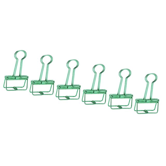 Paper Binder Clips, Metal Hollow Binder Clips Strong Clamping Force Sturdy Beautiful Easy To Handle 50Pcs For Clothes Green,Purple,Silver