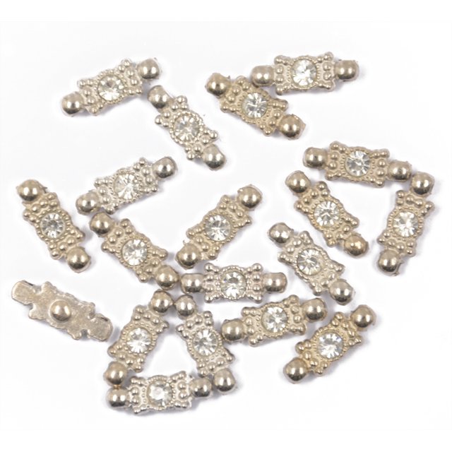 20 Piezas de Espaciadoras de Barra de Plata Sunnimix para Joyas Artesanales Cuentas plateadas
