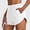 🔥 White_New, variant on Gifts Dianli Tennis Shorts Yoga Shorts Women's Tennis Running Shorts Built In Inner Shorts Elastic Waist Zipper Pockets Quick Dry Breathable Performance Sports Gym Tennis Running