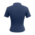 thumbnail image 5 of HJYCHN Womens Jacket Fitness Jacket Slim Fit Casual Short Sleeve Sports Jacket Yoga Top Breathable Athletic Outerwear Womens Winter Coats Navy L, 5 of 5