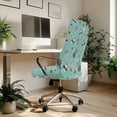 thumbnail image 3 of Renewold Office Chair Cover Universal Rotating Boss Chair Cover Printed Desk Chair Protector Stretch Fabric Cover with Elastic Bottom for Easter Decor, Easter Bunny Egg Carrot Green, S, 3 of 7