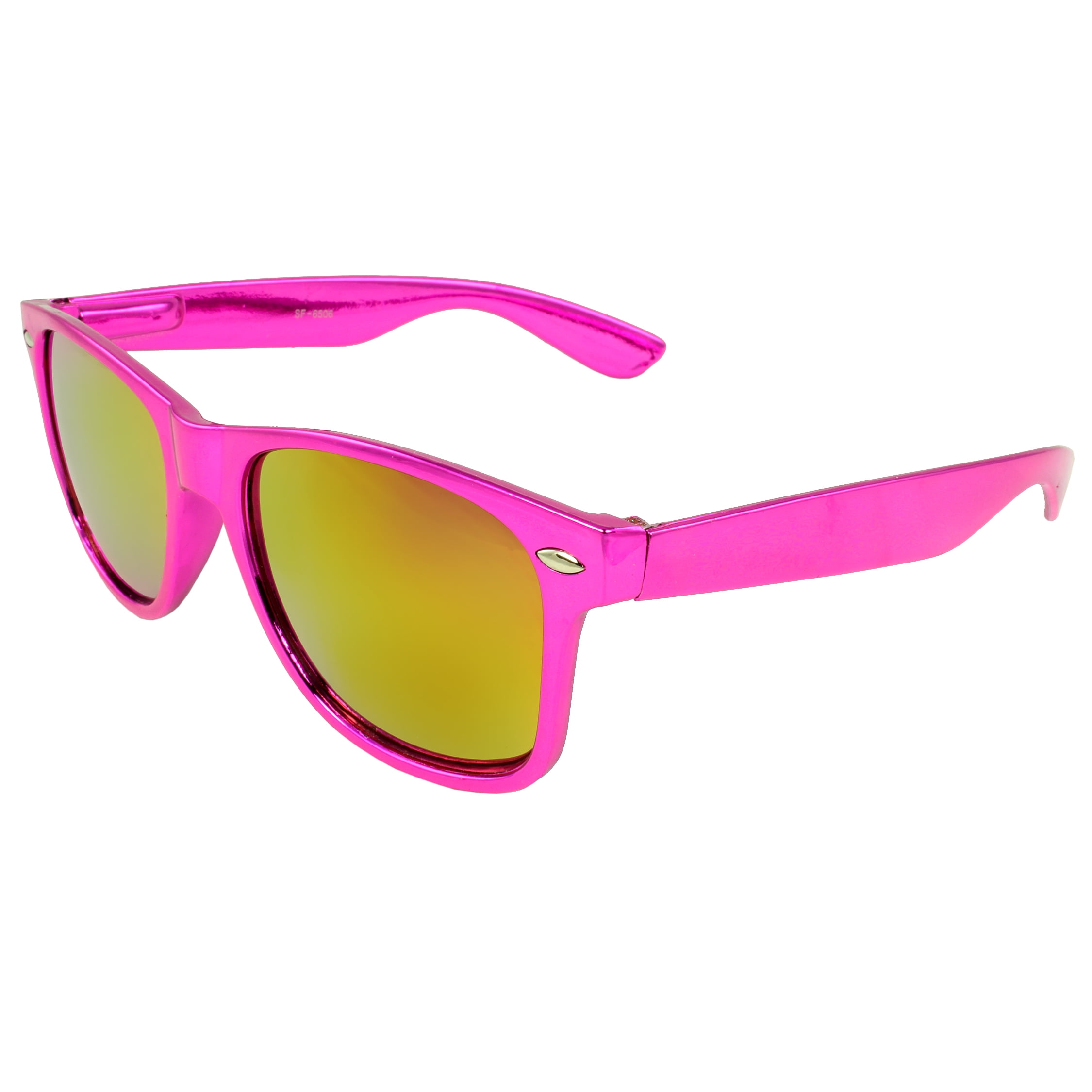 Epic Eyewear Stylish Retro Horn Rimmed Sunglasses Pink Frame Pink