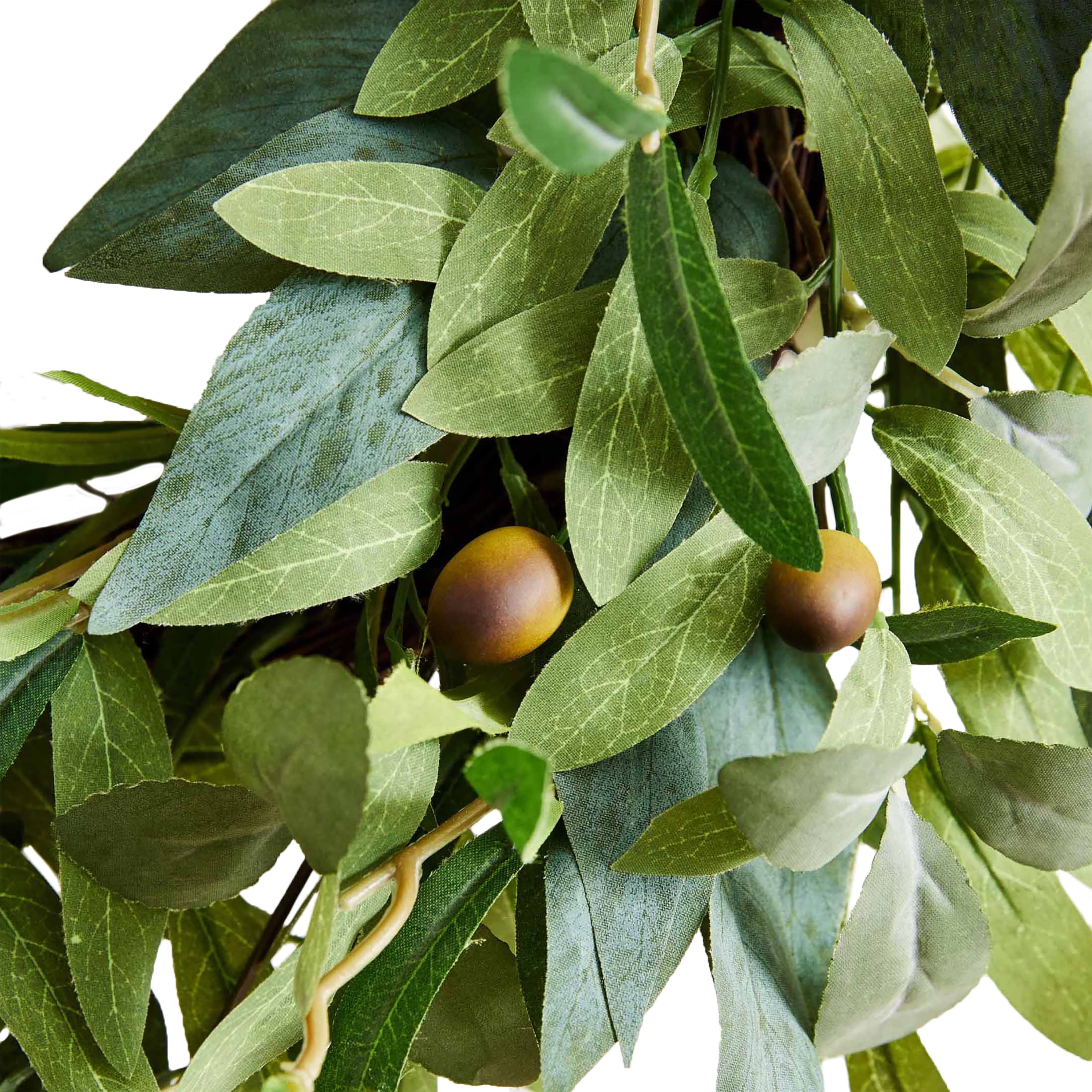 (2 pack) Better Homes & Gardens 18" Artificial Olive Stems Wreath, Polyester.