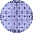 thumbnail image 1 of Ahgly Company Indoor Round Abstract Blue Modern Area Rugs, 7' Round, 1 of 4