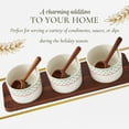 thumbnail image 6 of Spode Christmas Tree Condiment Set - 7 Piece Holiday Serveware Set - Ceramic Dip Bowls, Spoons, Serving Tray Included - Appetizers, Sauces, and Snacks - Polka Dot, Festive Entertaining, 6 of 7