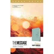 The Message Deluxe Gift Bible, Large Print (Leather-Look, Teal) (Other)(Large Print)
