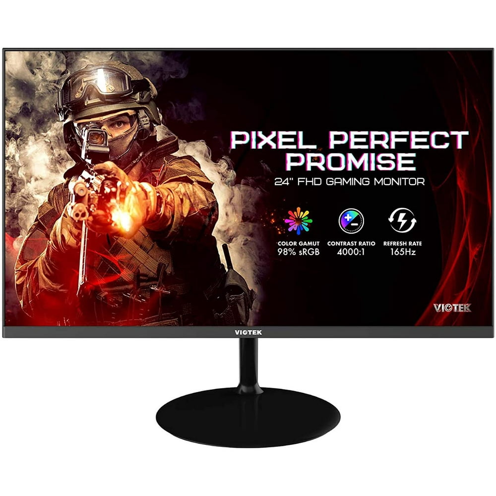 Viotek GFV24CB 24Inch Gaming Monitor 165Hz FHD 1920x1080p Super Thin