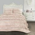 thumbnail image 1 of Lush Decor Belle 2 Piece Ruffled Quilt Bedding Set, Twin, Pink Blush, 1 of 5