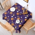 thumbnail image 2 of Cute Halloween Icons Pattern Square Tablecloth,Waterproof Square Table Cover,Wipeable Spillproof Washable Table Cover for Home Kitchen Party Decor 42"X42"(107x107cm), 2 of 6