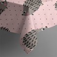 thumbnail image 4 of Pink Hedgehog Pattern Rectangle Tablecloth 60"x120",Waterproof Polyester Rectangle Table Cloth, Wipeable Spillproof Polyester Tablecloth for Dining, Camping, Indoor and Outdoor, 4 of 6