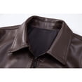 thumbnail image 6 of Men's Lightweight Business Jacket, PU Leather Coat Outerwear, Stylish Casual Wear for Daily Use, Perfect for Office and Formal Occasions, 6 of 10