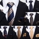 thumbnail image 2 of Conjunto de combinación de corbata y gemelos para hombre, estilo formal, de negocios, de noche, a la moda, 2 of 6