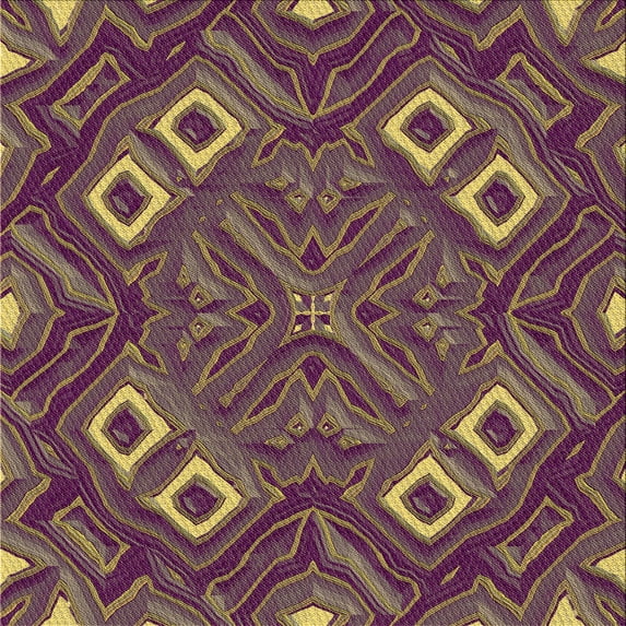 Ahgly Company Indoor Square Patterned Copper Brown Area Rugs, 6' Square