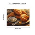 thumbnail image 3 of Onetech Oil Painting Art of Bread and Coffee Decorative Canvas Print for Living Room Bedroom Office Wall Decor, 20x16 in / 16x12 in 16x12in, 3 of 6
