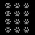 thumbnail image 2 of Set of 12 Mini Paw Print Dog Cat Iron On Rhinestone Bling Crystal T-Shirt Transfers by JCS Rhinestones, 2 of 4