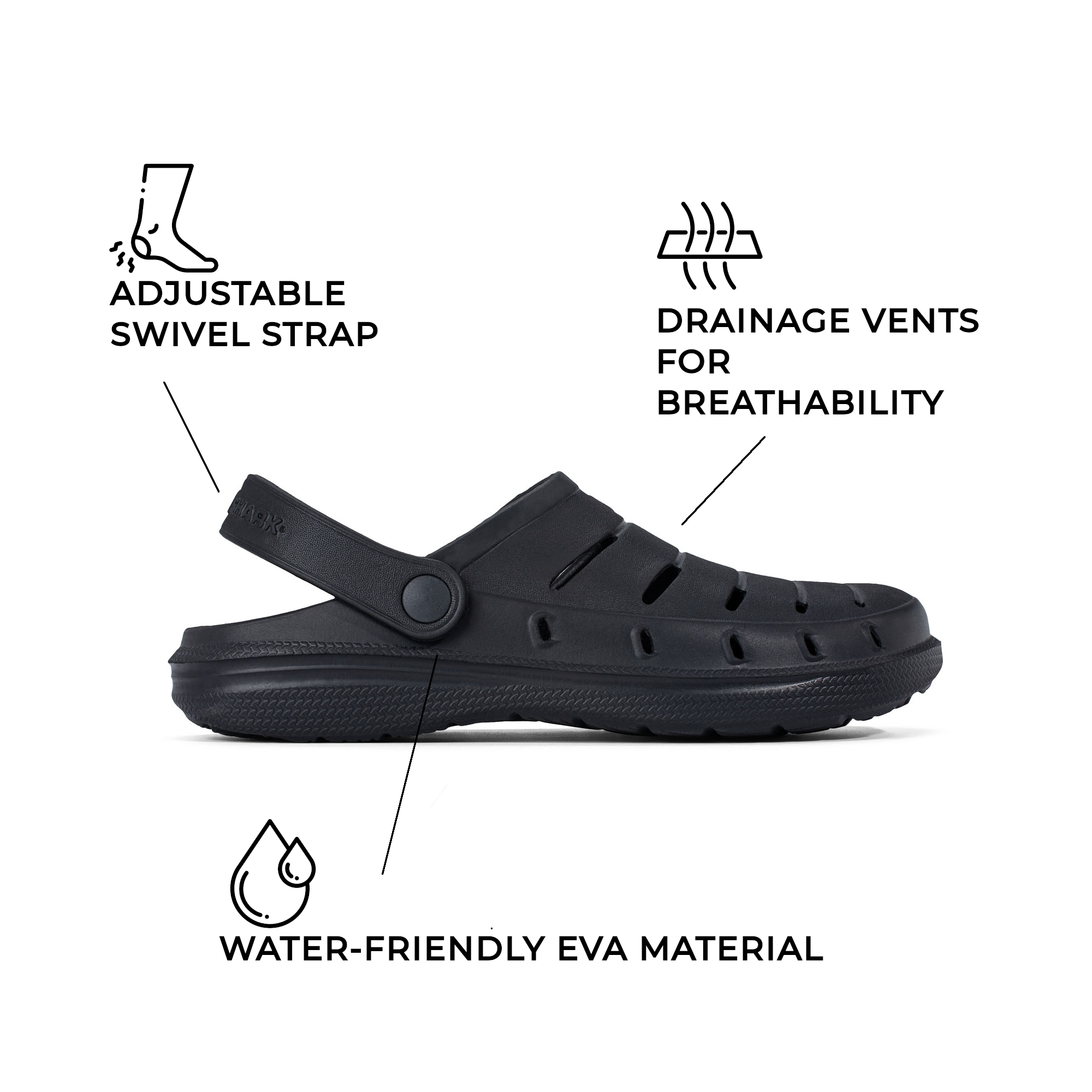 Rugged Shark Men's EVA Clog Sandals photo 6
