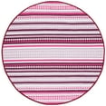 thumbnail image 4 of SAFAVIEH Montauk Kenyon Southwestern Cotton Area Rug, Pink/Ivory, 6' x 6' Round, 4 of 9