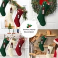 thumbnail image 5 of Christmas Stocking Classic Large Knit Faux Fur Cuff Red White Embroidered for Family Holiday Mantel Fireplace Stair Tree Wall Door Christmas Party Decorations by MPOISVA, 5 of 7