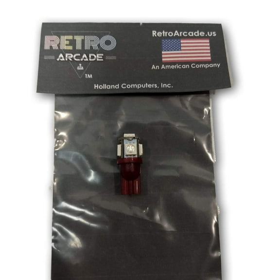 Pinball replacement bulb LED 13 volt AC, 5050 wedge base T10 5-SMD Red