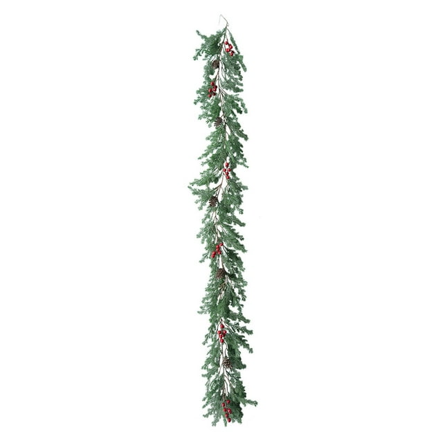 Decoraciones de Navidad para la Simulación Del Hogar Espina Pino Frutas Rojas Pino Cono Vidas División de Escritorio de Navidad Decoración de la Vid Artificial Suave Decoraciones de Navidad para la Me