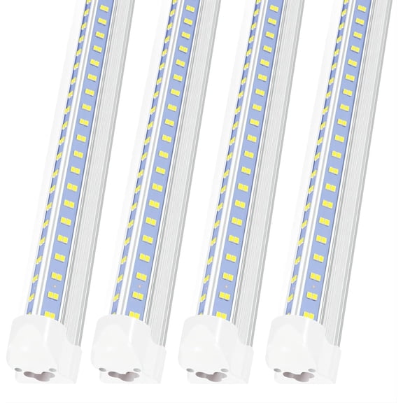 BEISHIJIA BSK.BESTKA 20 Pack, LED Shop Light, 8FT 120W 18800LM 6000K, Cold White, V Shape, Clear Cover, Linkable T8 LED Tube Lights, LED Shop Lights for Garage 8 Foot with Plug