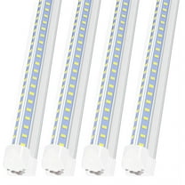 BEISHIJIA BSK.BESTKA 20 Pack, LED Shop Light, 8FT 120W 18800LM 6000K, Cold White, V Shape, Clear Cover, Linkable T8 LED Tube Lights, LED Shop Lights for Garage 8 Foot with Plug