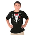thumbnail image 5 of Classic Fake Printed Tuxedo Costume Boys Kids T Shirt Tees Tops Teen Brisco Brands L, 5 of 6