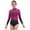 Hot Pink, variant on iixpin Kids Girls Long Sleeve Gymnastics Leotard Sparkly Rhinestone Cutout Back Figure Skating Dance Bodysuit Navy Blue 16