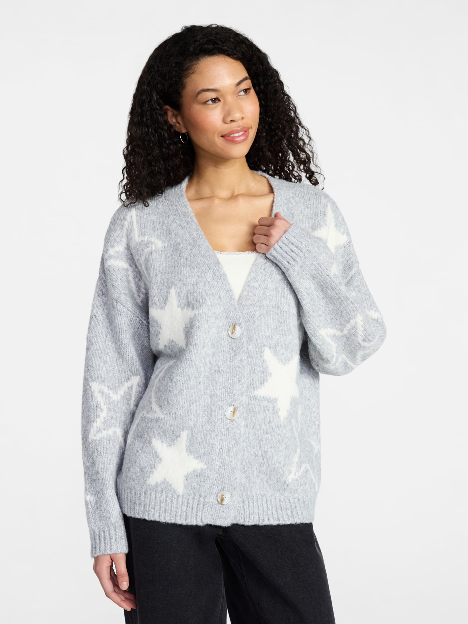 No Boundaries Button-Front Cardigan, Women's XXS-XXL