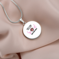 thumbnail image 2 of Collier Cercle Blanc de Chat de Devon Rex Fille en Acier Inoxydable Ou en or 18 Carats 18-22, 2 of 7
